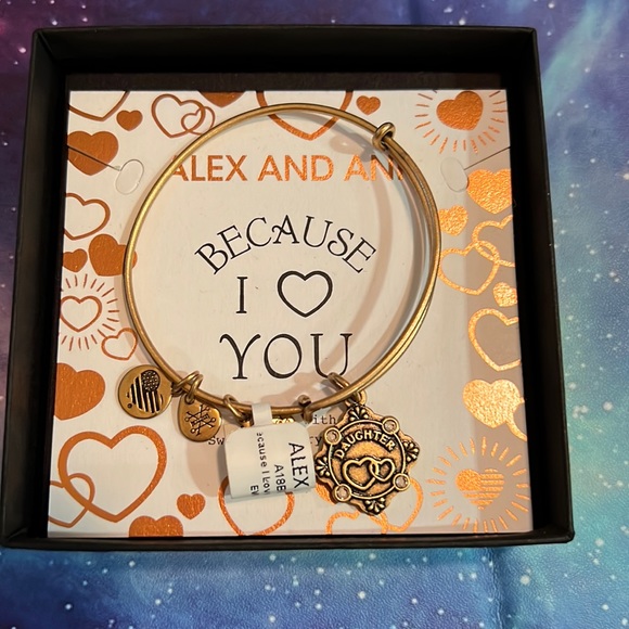 Alex and Ani Jewelry - Limited Addition Alex and Ani Daughter with Swarovski Crystals on charm